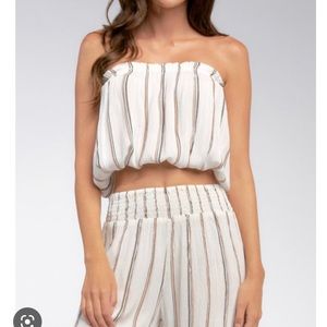 Elan - linen set / pants and crop top